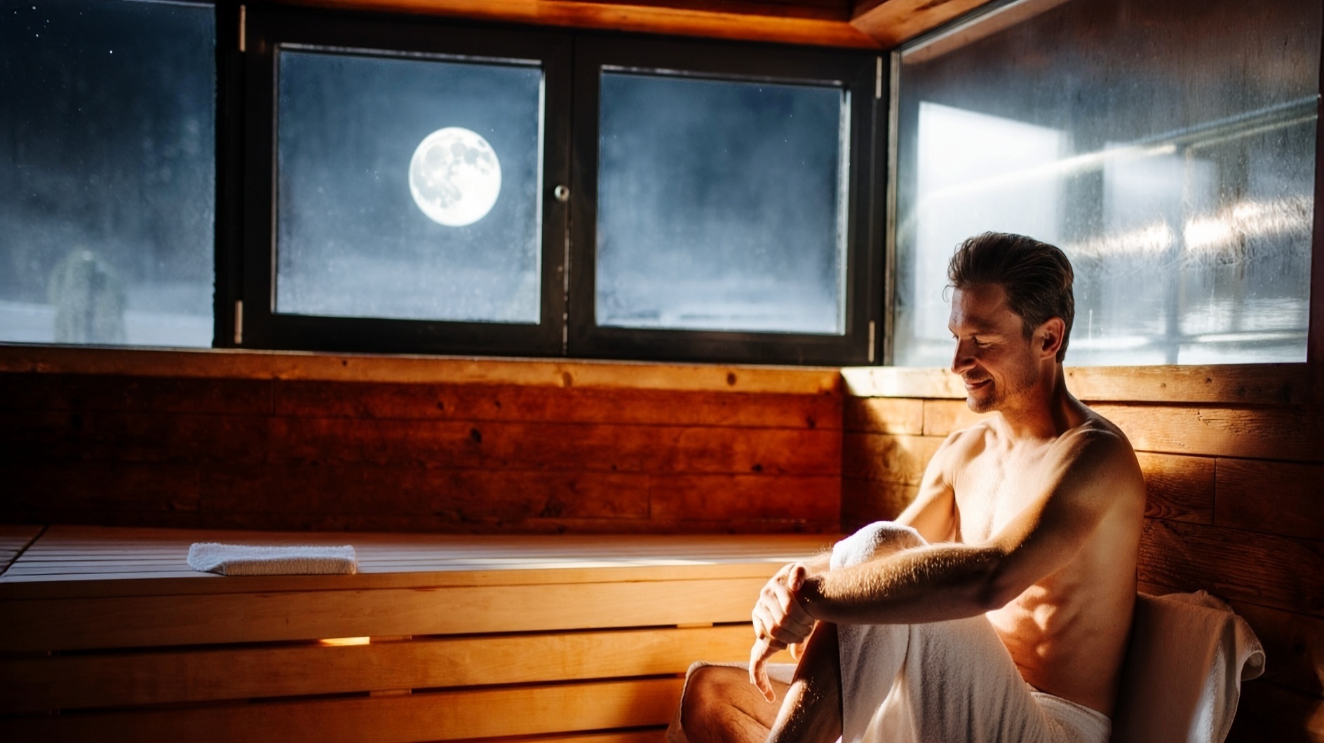 Sauna bei Vollmond in Villach